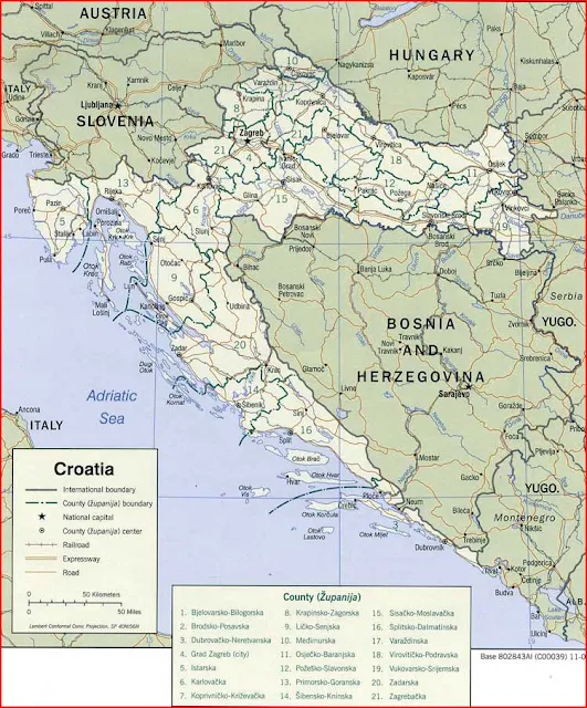 image: Croatia political Map