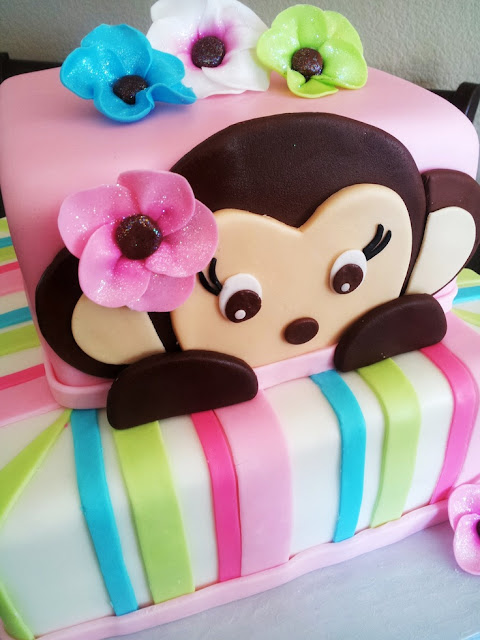 Bánh sinh nhật hình con khỉ dễ thương ngộ nghĩnh đáng yêu