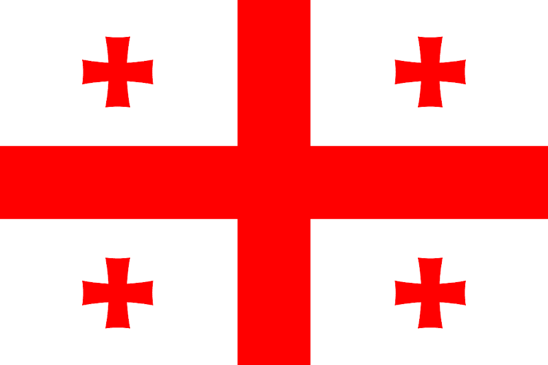 Logo Gambar Bendera Negara Georgia PNG JPG ukuran 800 px
