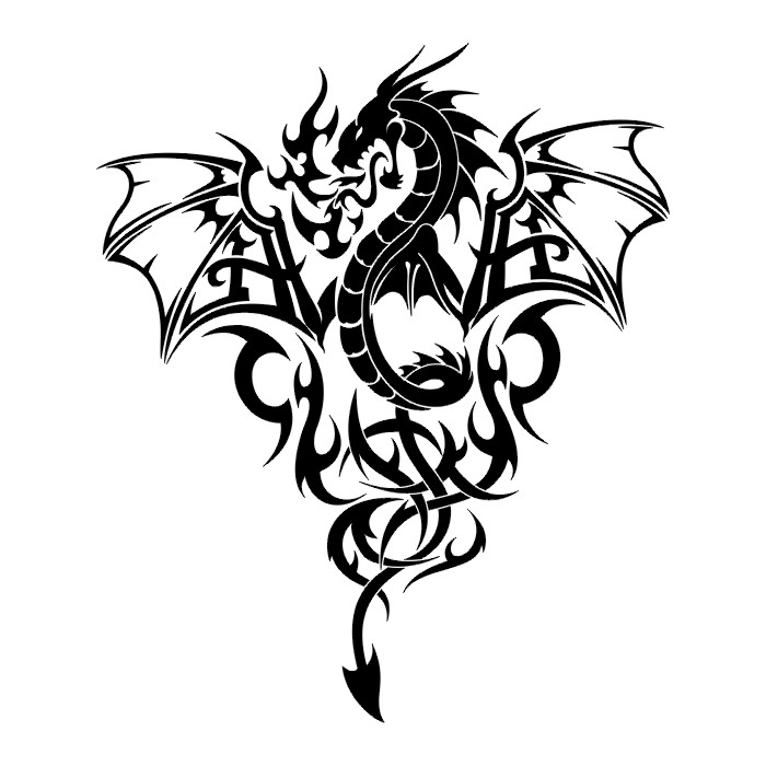 TATTOOS Dragon Tattoo Stencils 1