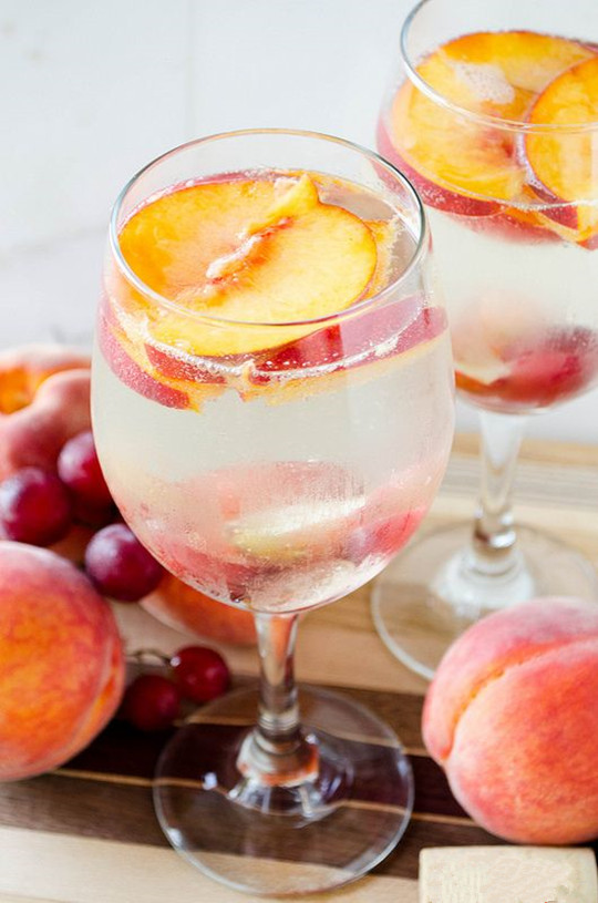 White Peach Sangria cocktails for bachelor party