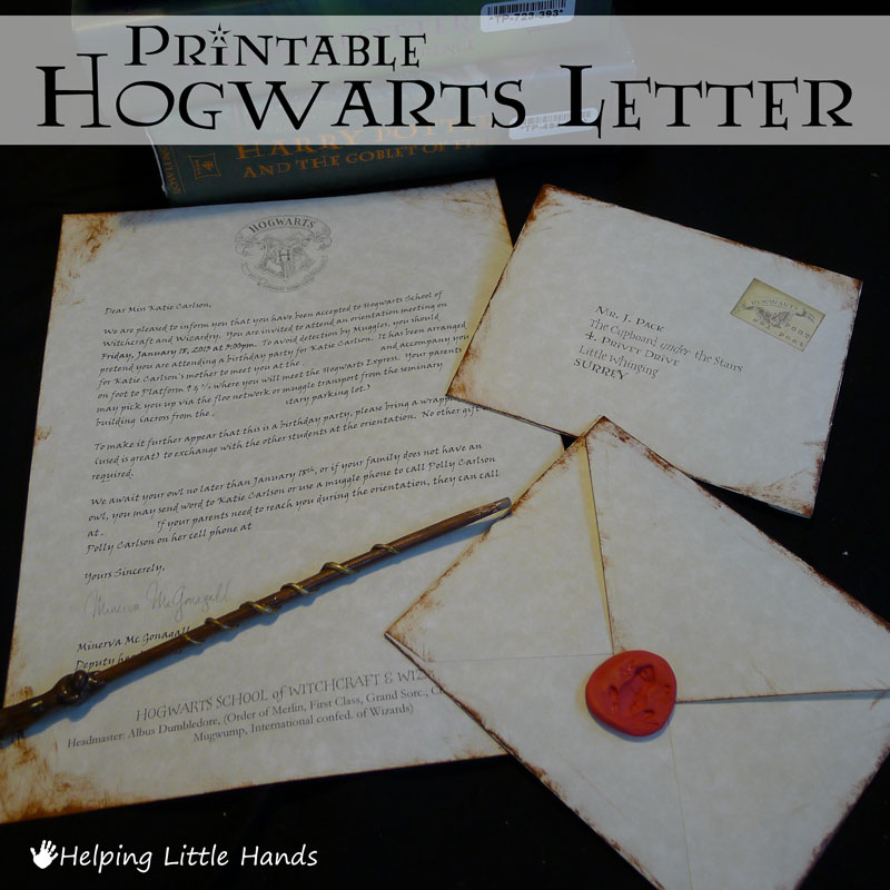 Pieces by Polly: Printable Hogwarts Acceptance Letters (or Harry