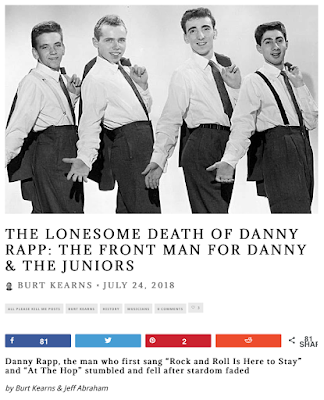 Good Story News: The Lonesome Death of Danny Rapp: Burt Kearns & Jeff ...