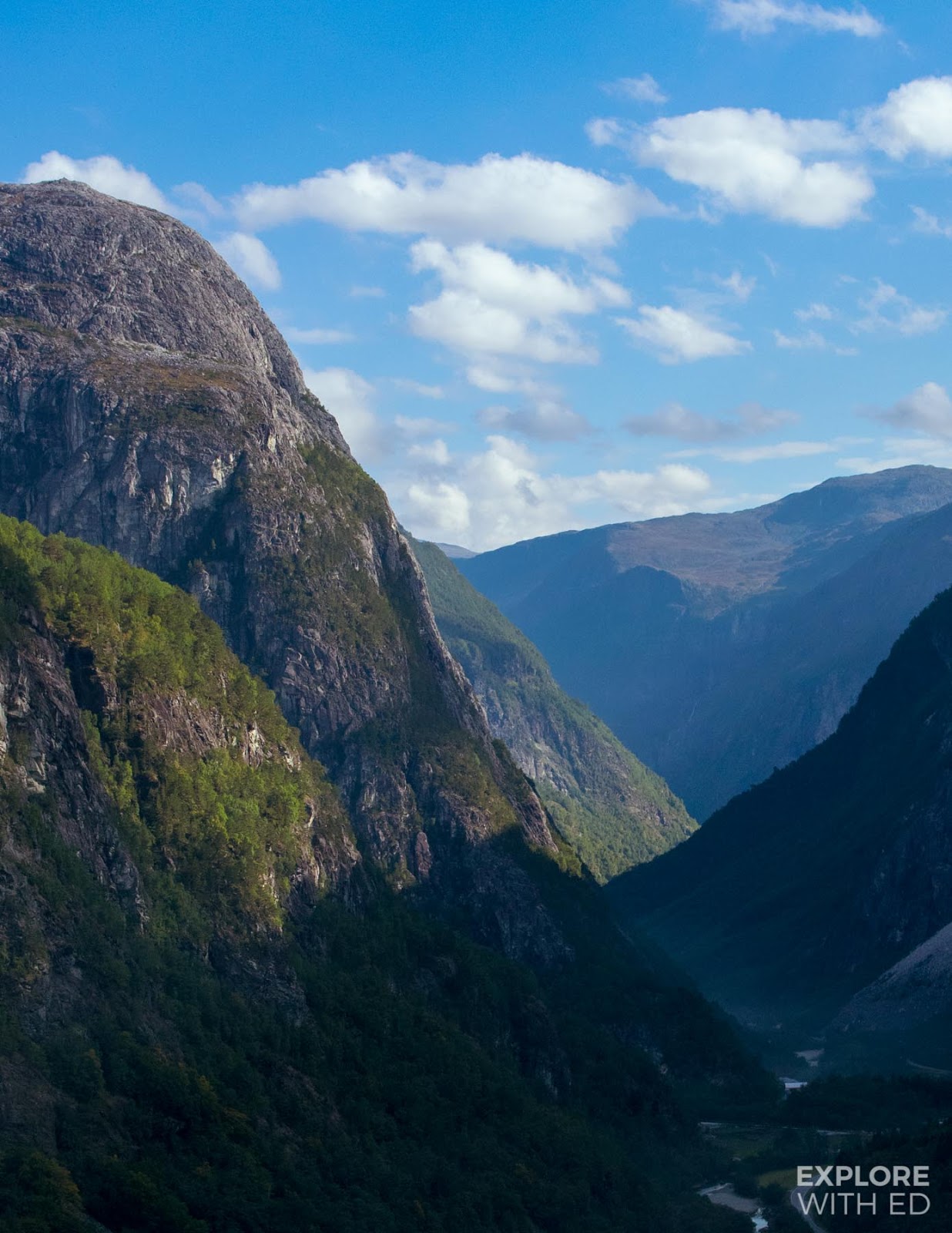The view from Stalheimskleiva road in Hordaland