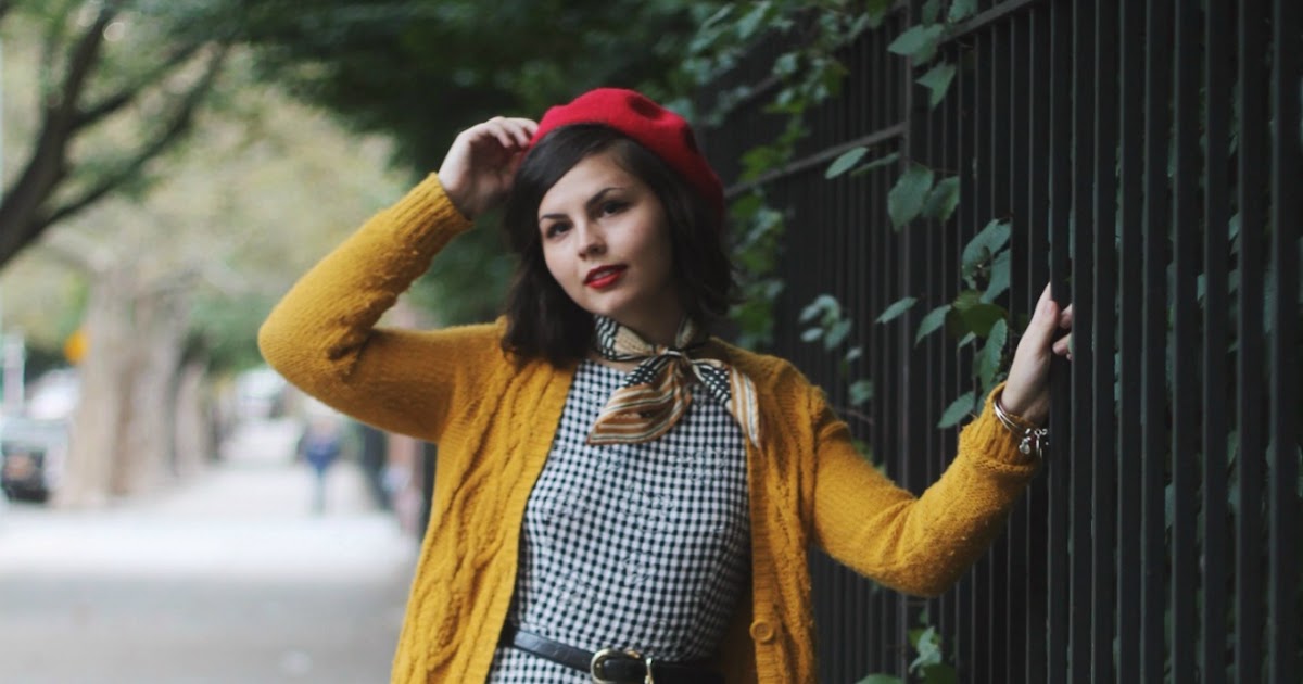 Mustard Yellow Cardigan. Passing Whimsies