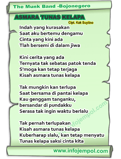Gambar lirik lagu Asmara Tunas Kelapa - Lagu Pramuka