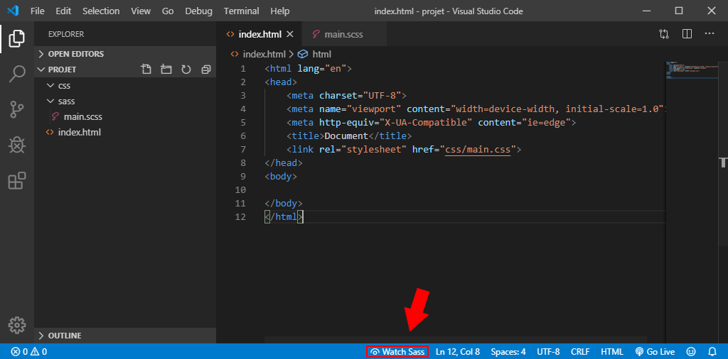 Sass avec Visual Studio Code