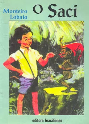 o saci - monteiro lobato - editora brasiliense - sítio do picapau amarelo - manoel victor filho - jacob levitinas - década de 1990 - década de 2000 - capa de livro - bookcover