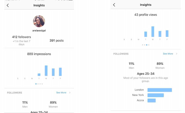 The profile insights you with an Instagram Business Profile | ARelaxedGal.com
