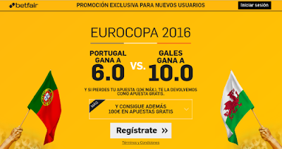 betfair Portugal o Gales ganan supercuota Eurocopa 2016 6 julio betfair Portugal o Gales ganan supercuota Eurocopa 2016 6 julio