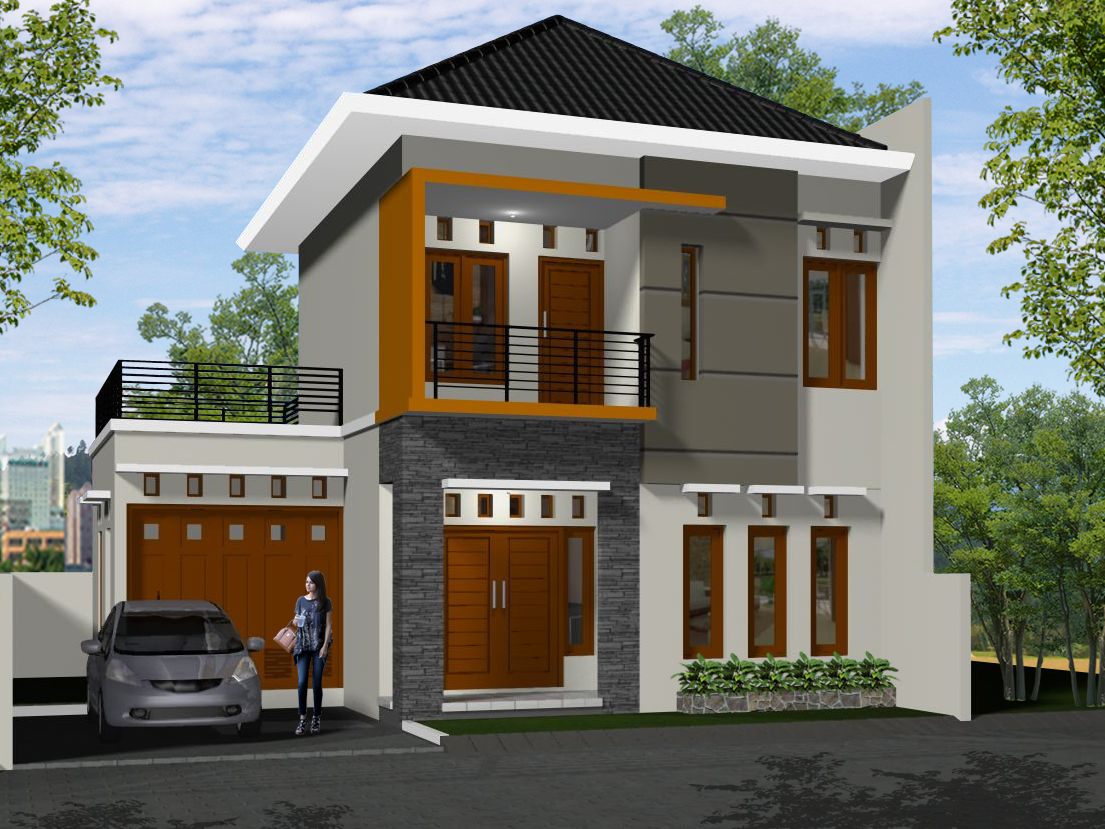 27 Bentuk rumah minimalis modern 2 lantai