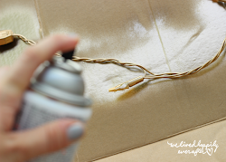 lights string diy paint spray gold globe cords soak then don