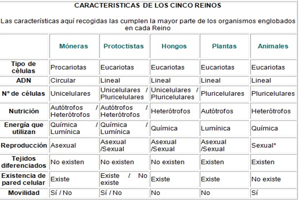 Mapas Conceptuales: Reinos de la naturaleza