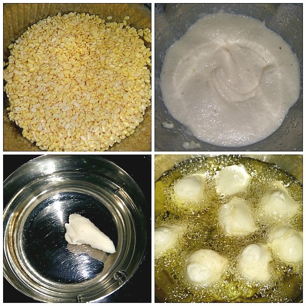 Step By step pictures of how to make Dahi Vada