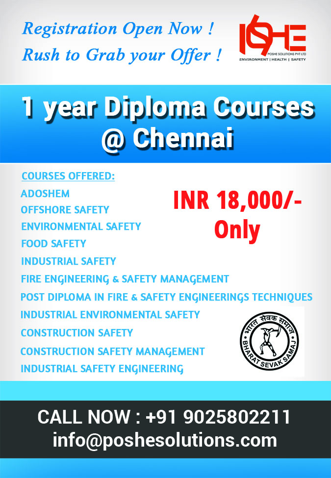 Nebosh Safety Courses in Chennai Fire and Safety Diploma Courses