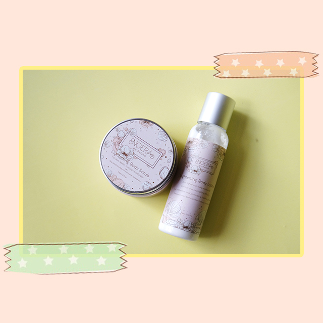 Review Noera Lightening Body Lotion and Lightening Body Scrub