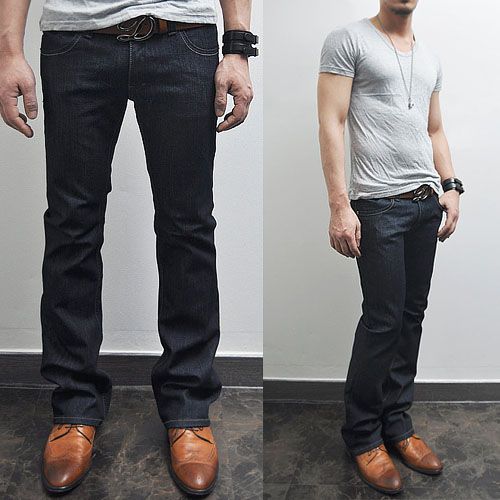 Dark Indigo Raw Span Bootcut-Jeans 48 | Fast Fashion Mens Clothes ...