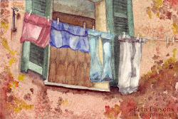painting watercolor laundry things italy paper painted