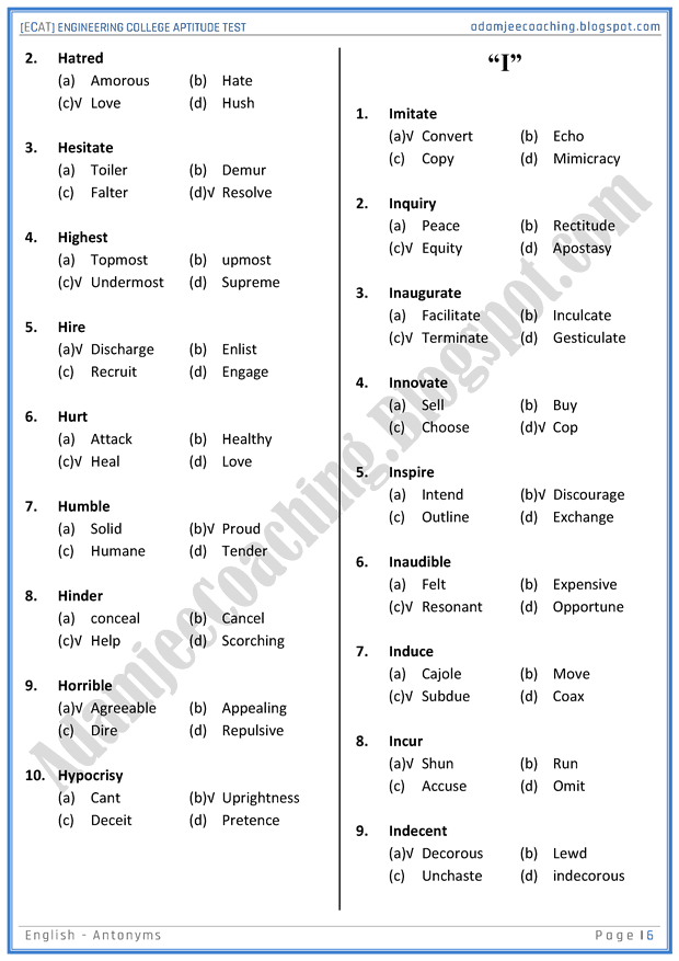 ecat-english-antonyms-mcqs-for-engineering-college-entry-test