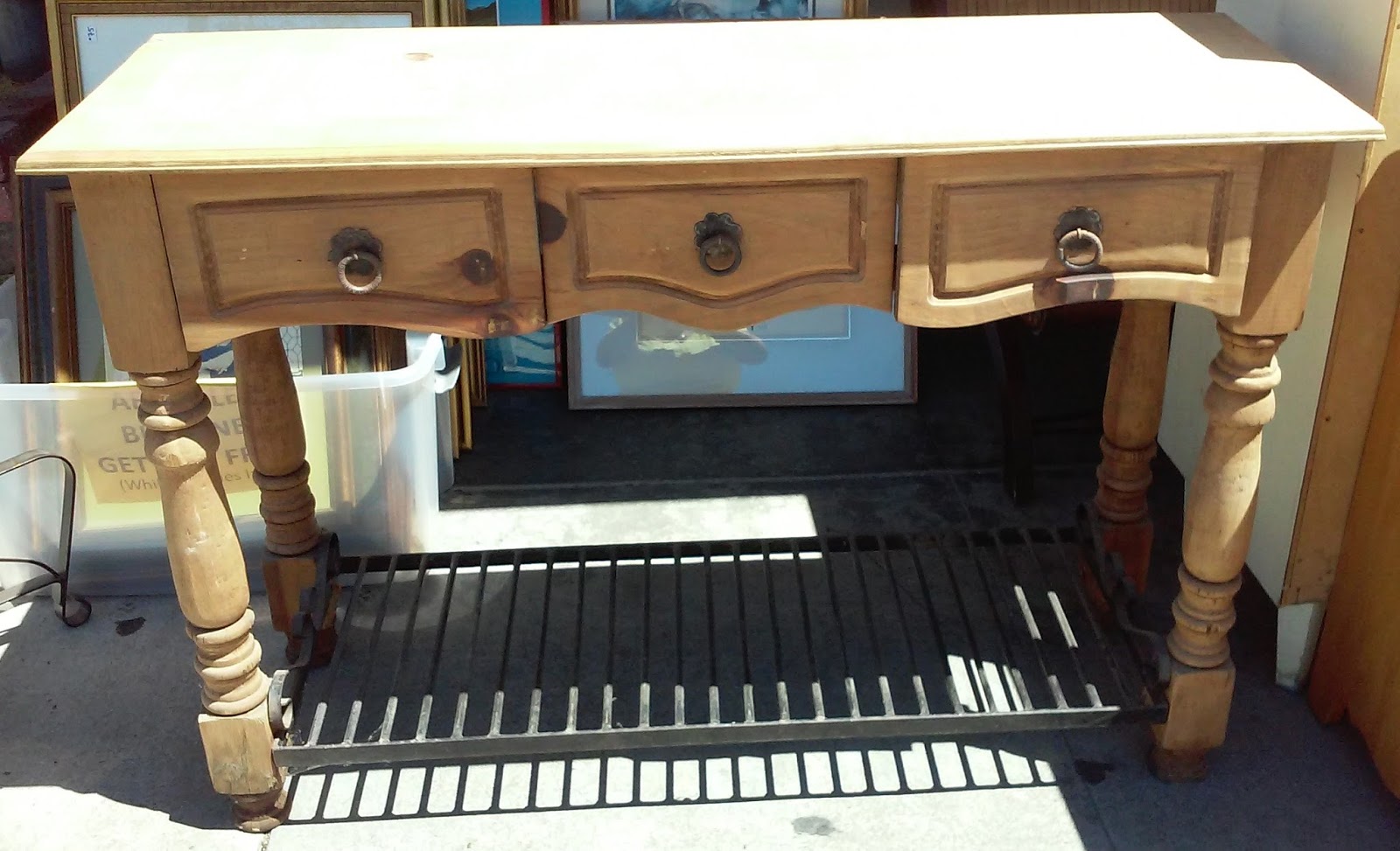 UHURU FURNITURE & COLLECTIBLES SOLD 2 1/2' x 4' Long Mexican Pine