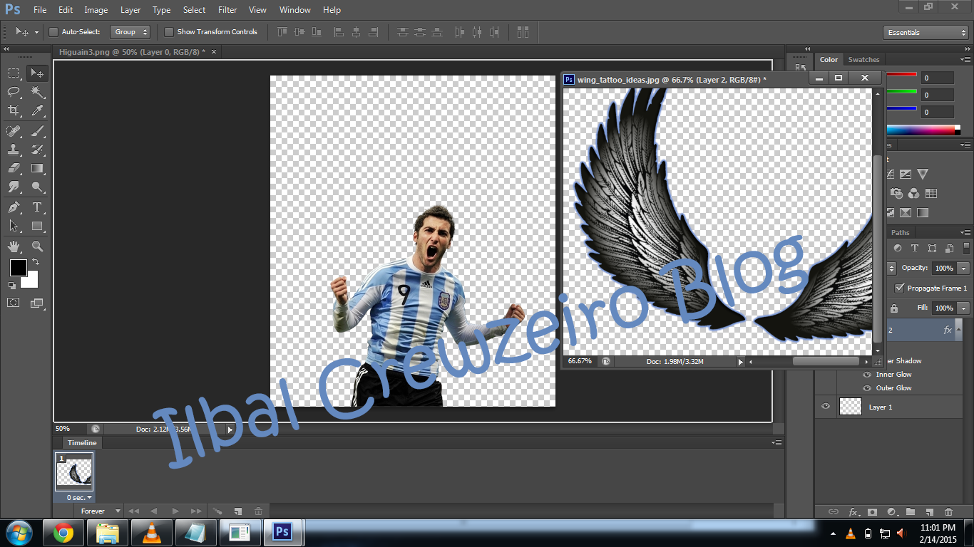 cara menambahkan sayap di foto dengan photoshop