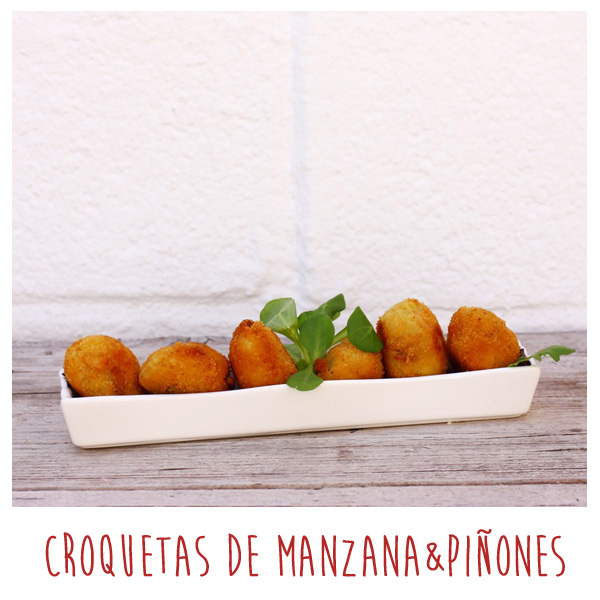 Foto: Croquetas de manzana y piñones