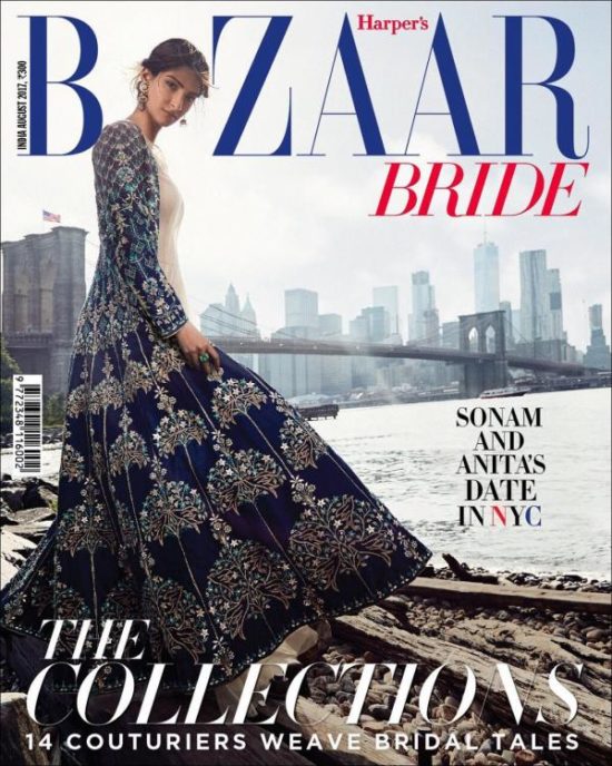 Sonam Kapoor On The Cover of Harpers Bazaar Bride Magazine India August