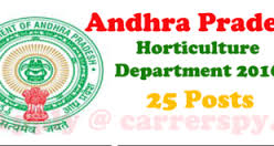  AP Horticulture Dept Recruitment 2016 – Apply for 25 Horticulture Officer Posts