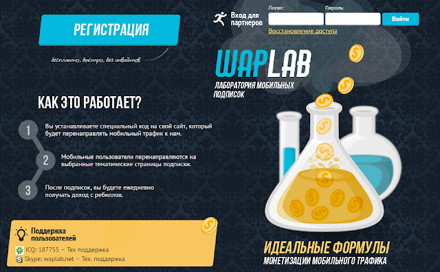 WapLab - лаборатория мобильных подписок.