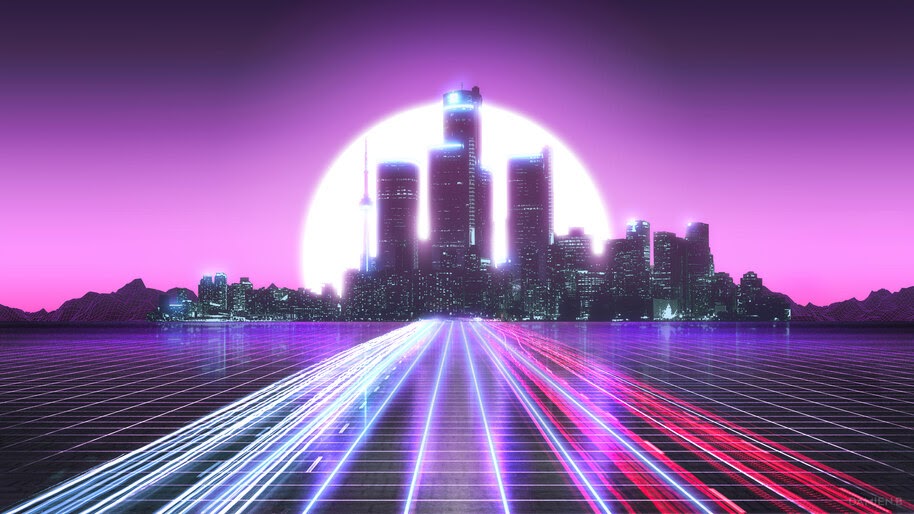 City, Buildings, Neon, Lights, Landscape, 8K, #4.3064
