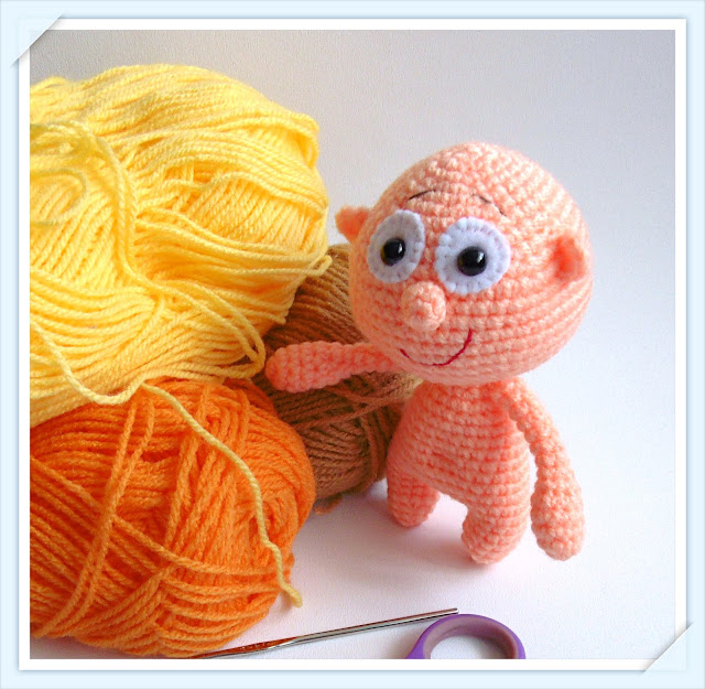 Pupsik story. crocheted amigurumi-soft-toy-boy-doll-pink yarn crochet'amigurumi-soft-toy-boy-