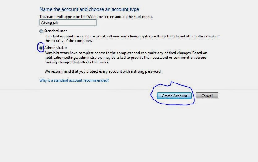 Service user accounts