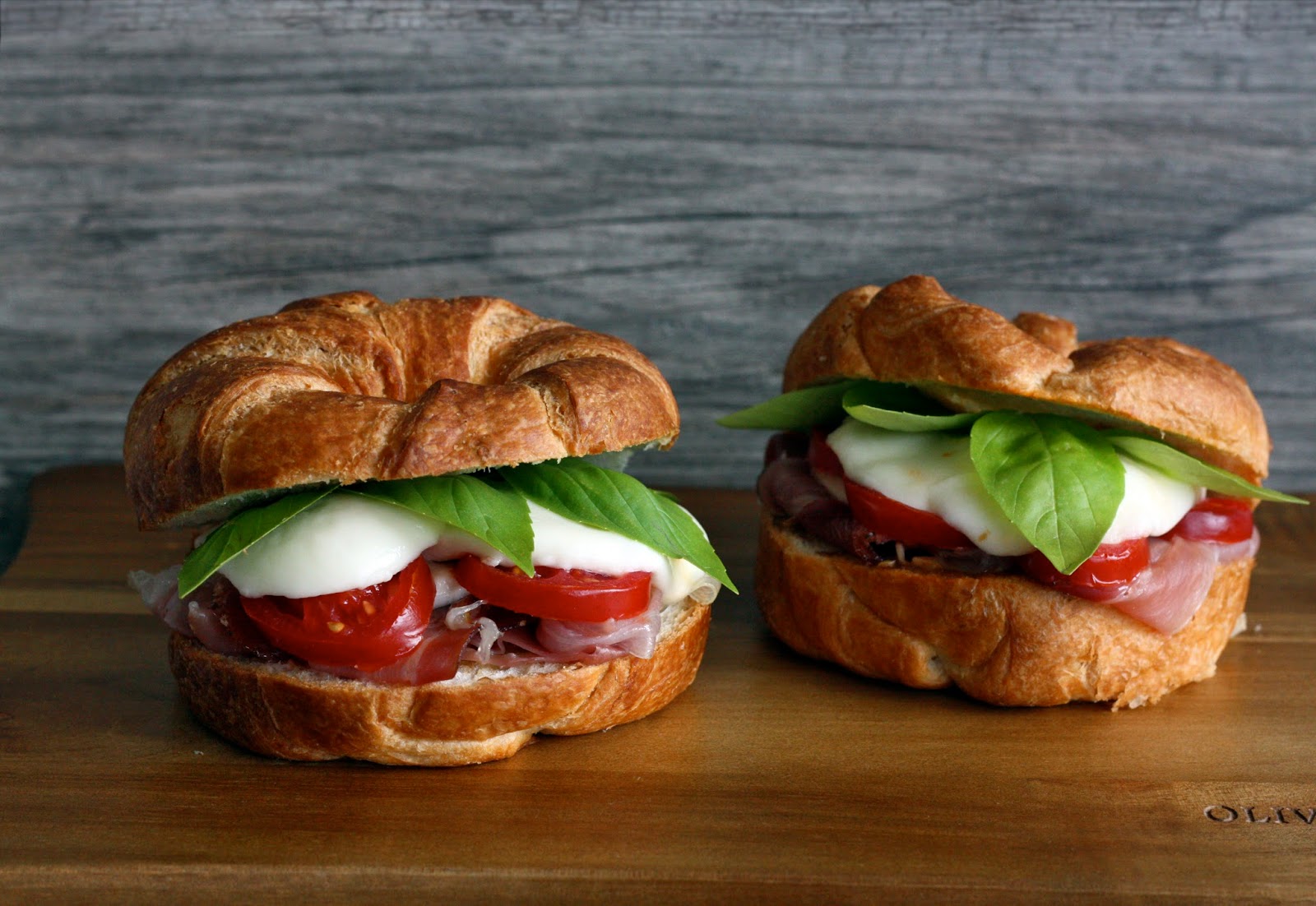 Alvin's Penthouse Kitchen Caprese Croissant with Speck and Garlic