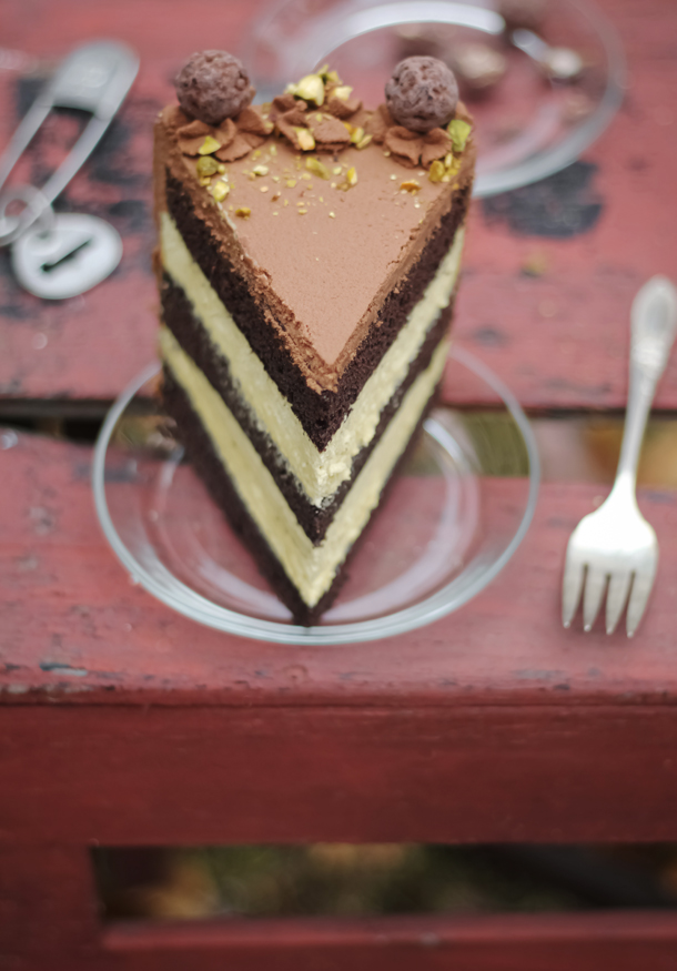 Black TrufflePistachio Chocolate Cake Sprinkle Bakes