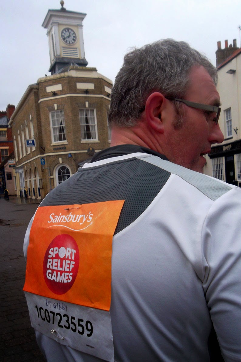 Adrian Gibbons remembered during the Sainsbury's Sport Relief 2014 Mile Fun Run on March 23 - picture on Nigel Fisher's Brigg Blog
