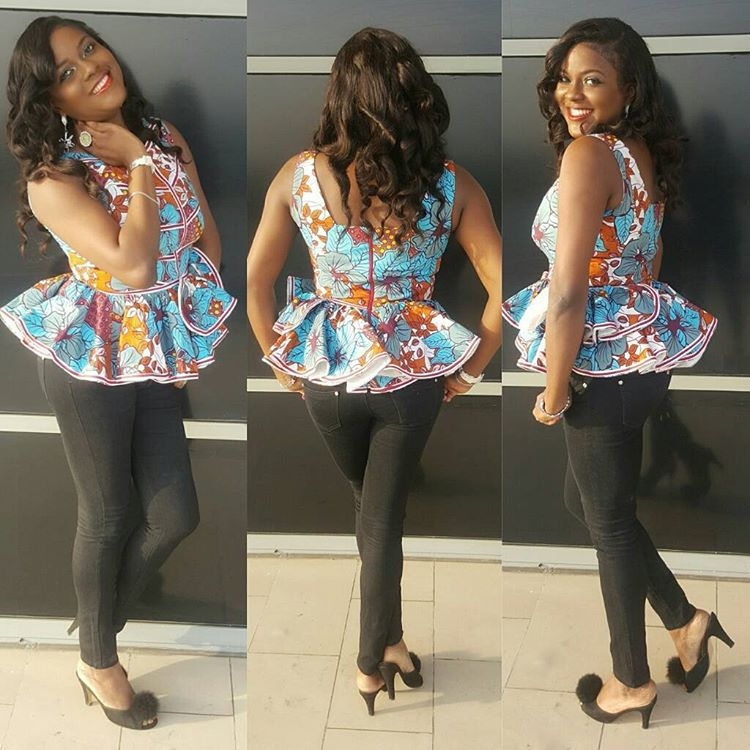 Ladies Ankara Tops Styles to Rock on Jeans | Dezango