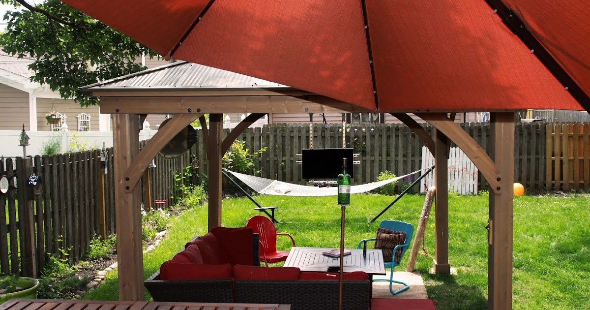 The Orange Door: DIY - Retractable System for a TV in a Gazebo