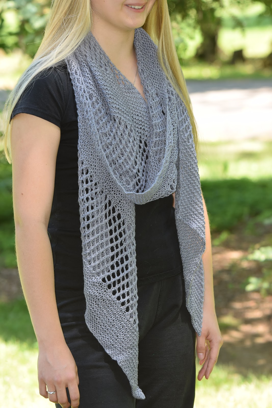 Silver Bias Lace Scarf | Infinity scarf knitting pattern, Scarf pattern