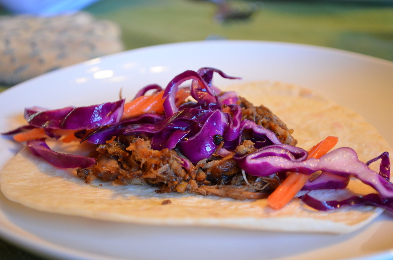 Disco Mom Takes on the World SlowCooker Asian Pork Tacos with Red