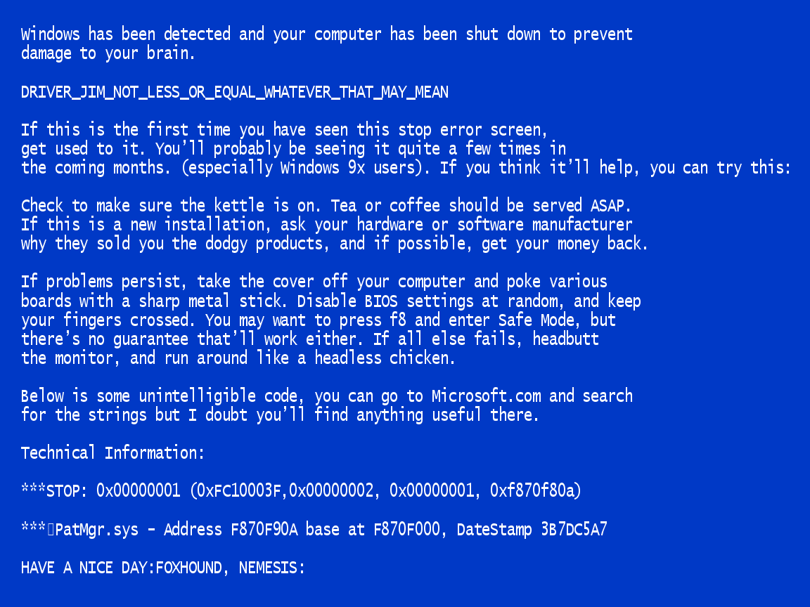 how to fix blue screen error in windows server 2016