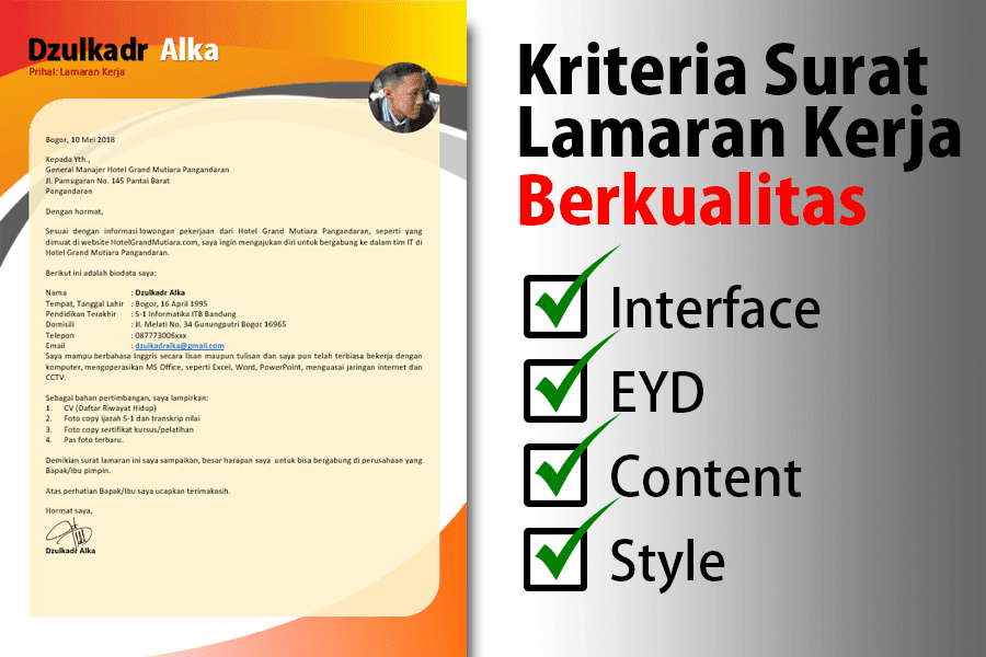 Tips Dan Trik Cara Membuat Surat Lamaran Kerja Agar Diterima