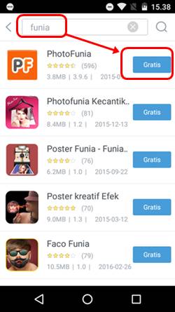 Aplikasi Edit Foto Funia Android Bingkai Love dan Efek Lucu Lain