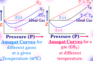 Amagat Curve Comparison Between Ideal and Real Gases
