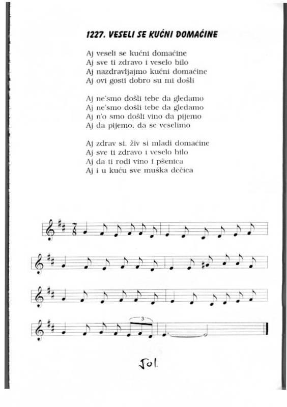 NOTE DOMACE I STRANE VESELI SE KUĆNI DOMAĆINE NOTE AKORDI TEKST