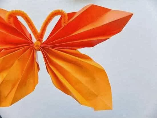 Cara Membuat Kerajinan  Tangan Sederhana Kupu kupu Kertas  3