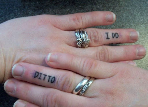 Estes casamento voto tatuagens