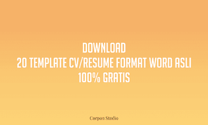 Download 20 Template CV Word 100% Gratis