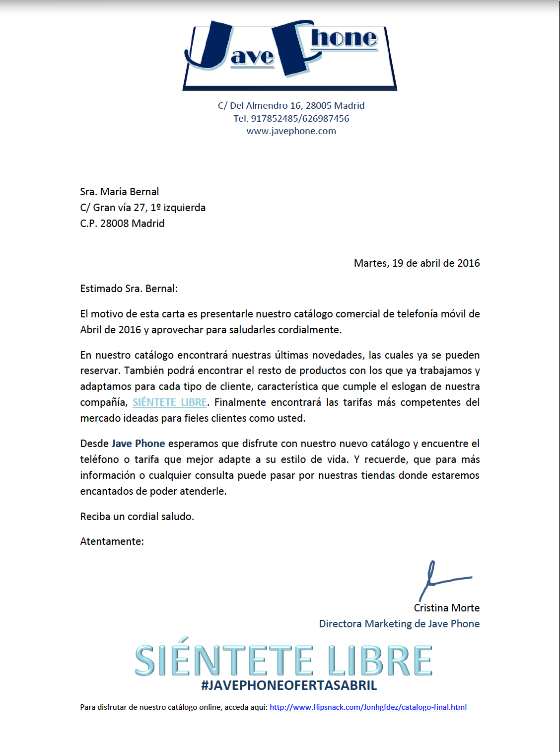 carta de referencia comercial de una empresa a otra