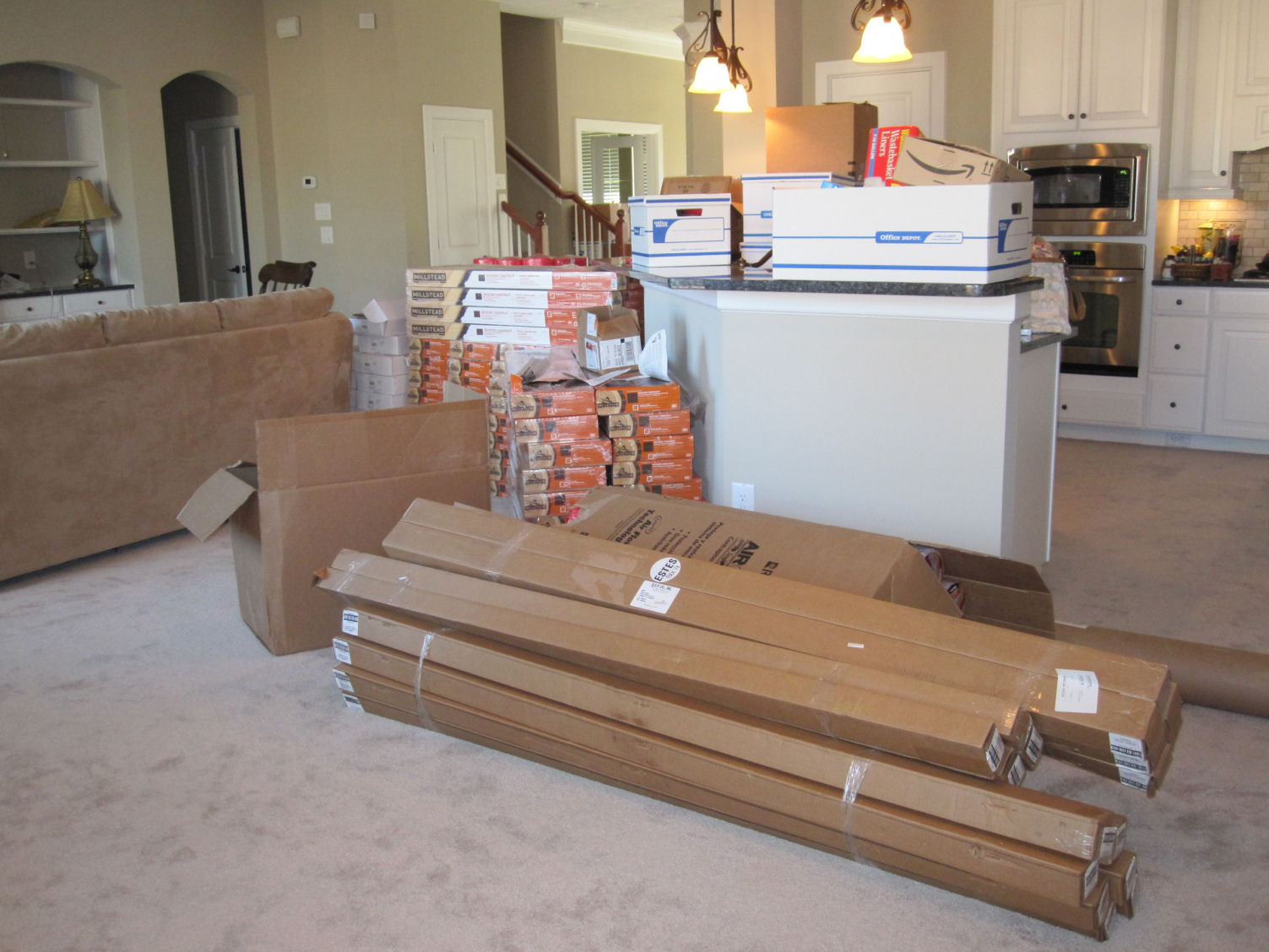 For the Love of a Cottage Moving in and having hardwood flooring installed at the same time