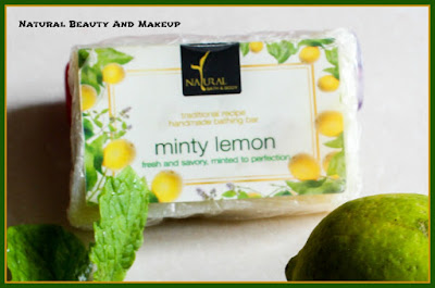 Review on Natural Bath & Body Minty Lemon Bathing Bar Soap blog post on Natural Beauty And Makeup Blog